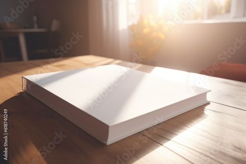 Fototapeta Naklejka Na Ścianę i Meble -  Blank book table. Generate Ai
