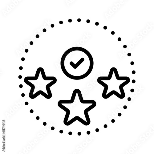 Black line icon for Exceptional