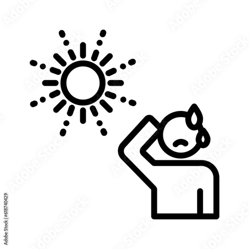 Black line icon for Exposure