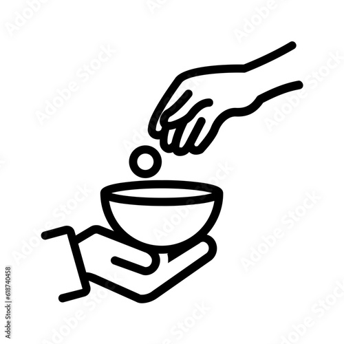 Black line icon for Poor