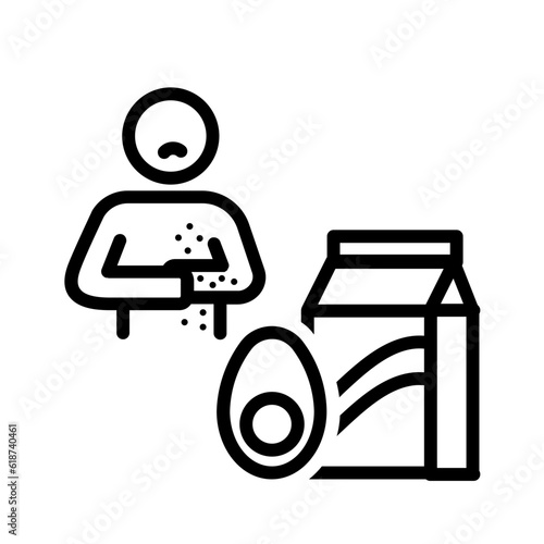 Black line icon for Protein allergy