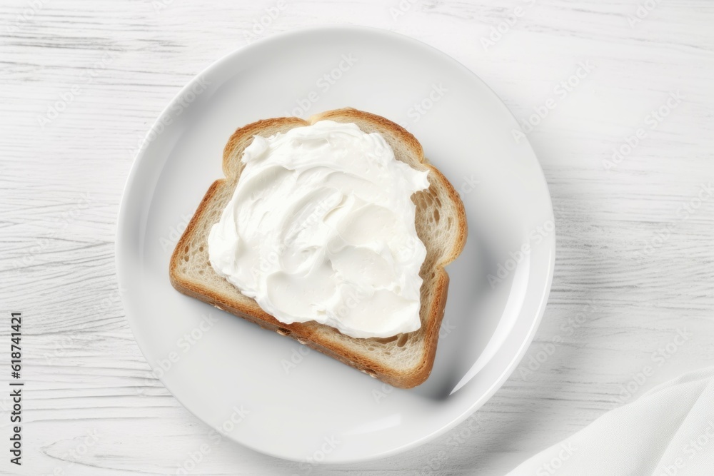 Bread cream slice cheese. Generate Ai Bread cream slice cheese. Generate Ai