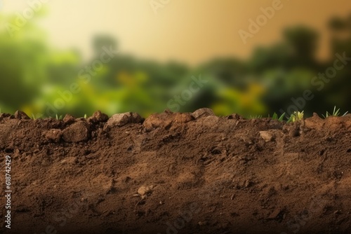 Soil ground background. Generate Ai