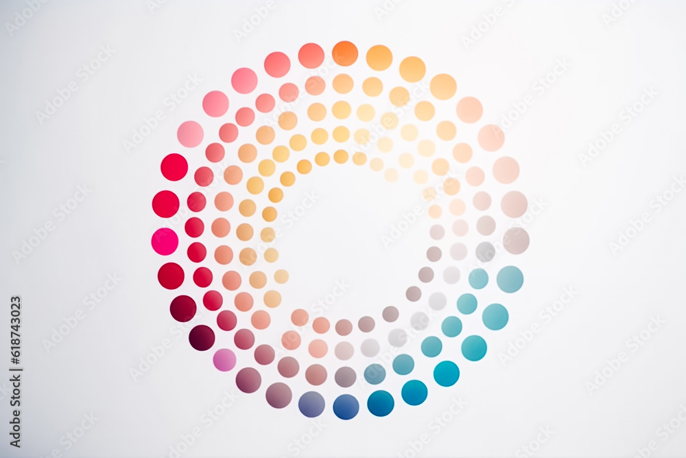Circle paper multicolored abstract for background. Colorful Paper Droplets. Generative AI.