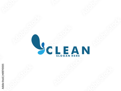 laundry icon washing machine logo design  for business clothes wash cleans modern template