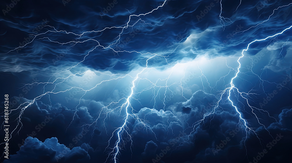 Fototapeta premium Thunder background