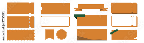 シンプルなオレンジベースのベクターアイコンデザインセット