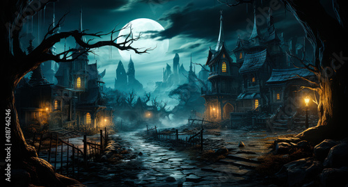 Macabre Landscape  Spooky Images Background for Halloween Atmosphere