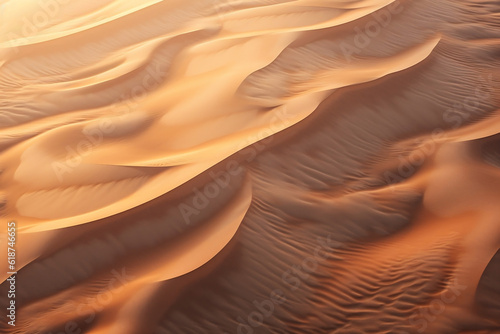 Wind-sculpted sand dunes in a beach, capturing the intricate patterns and textures created by nature, symbolizing the allure of summer destinations © Plont