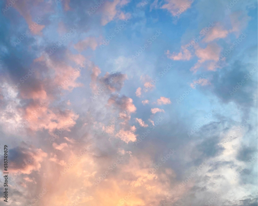 Beautiful sky with cloud before sunset, disturbing dramatic sunset. High quality photo Beautiful sky with cloud before sunset, disturbing dramatic sunset. High quality photo