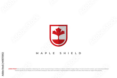 logo maple leaf canada flag symbol shield