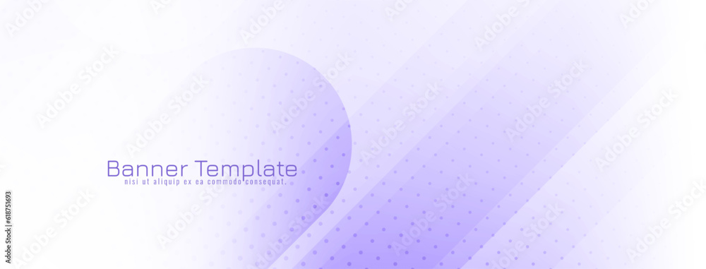 Elegant violet color modern geometric banner design