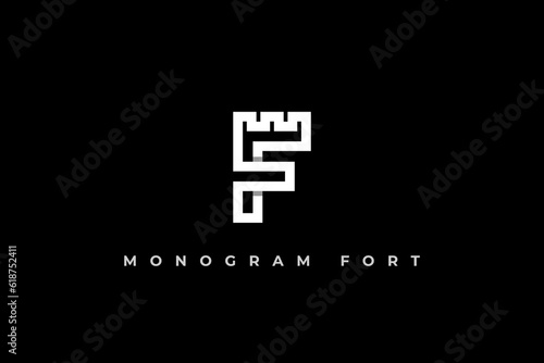 logo letter f fort monogram