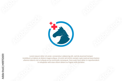 logo horse veterinary animal care pet circle