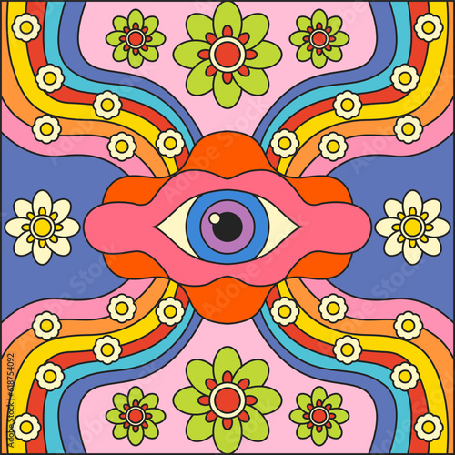 Illustration psychedelic background vector colorfull. Vector eps 10
