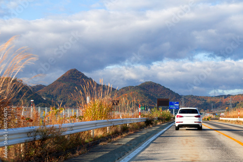 Tohoku expressway Leading Through Yamagata city. The Tohoku Expressway is a south-north national expressway, and the longest expressway in Japan. © Tanya