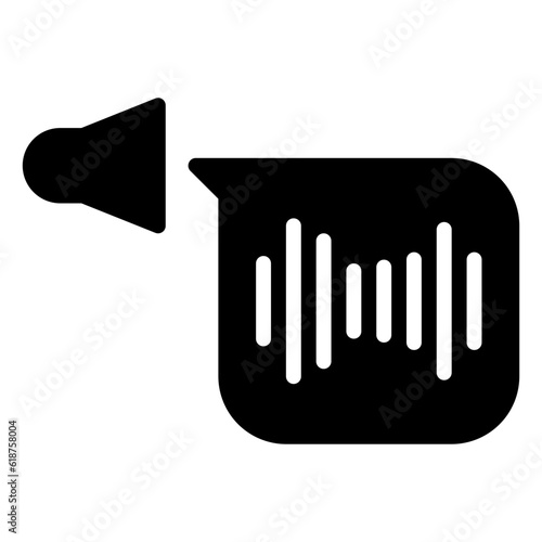 audio icon, glyph icon style