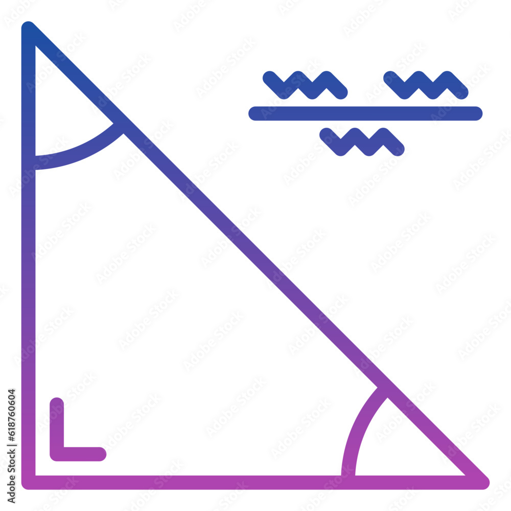 geometry icon, line gradient icon style