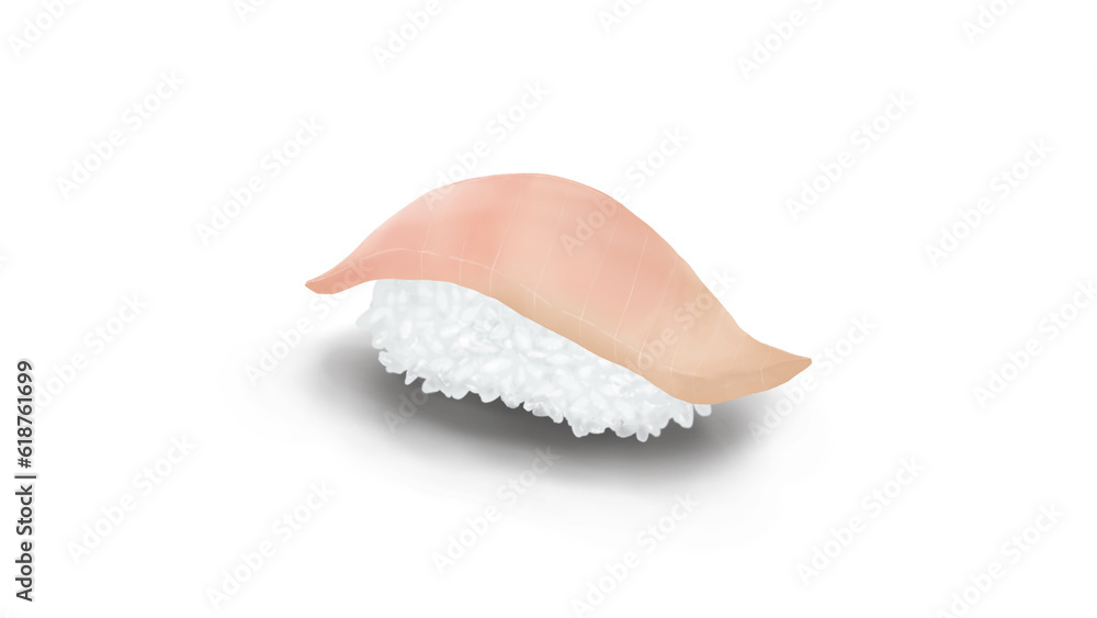 ビントロの握り寿司 リアルイラスト ビントロの握り寿司 リアルイラスト