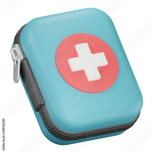 first aid kit 3d icon illustration