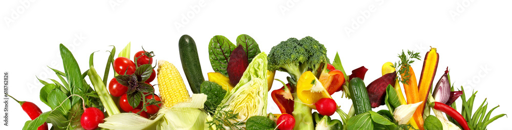 Fresh Vegetables Panorama - Transparent PNG Background Fresh Vegetables Panorama - Transparent PNG Background