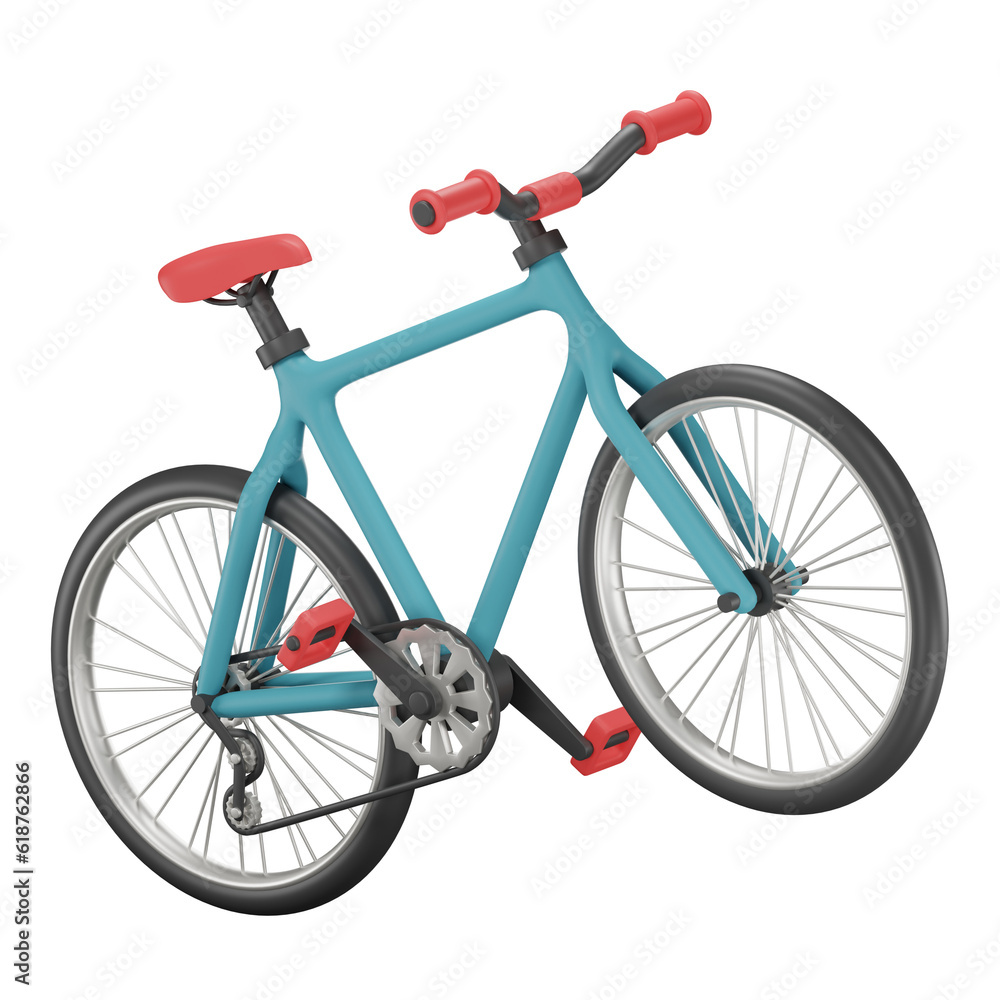 Fototapeta premium bicycle 3d icon illustration