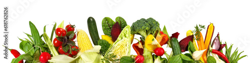 Fresh Vegetables Panorama - Transparent PNG Background