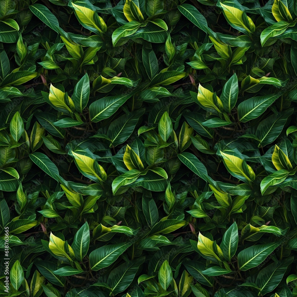 AI generated background with tiling pattern plants AI generated background with tiling pattern plants