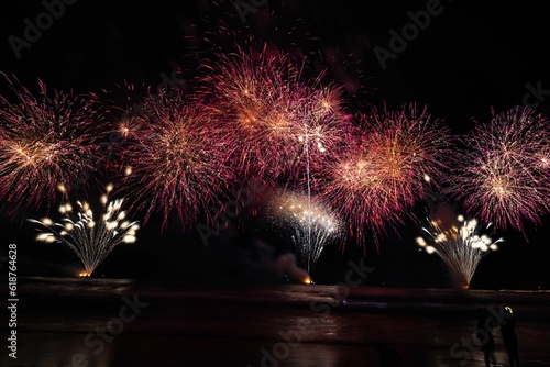 Long Exposure of fireworks capturing the beautiful colors - 2023 Seafire photo