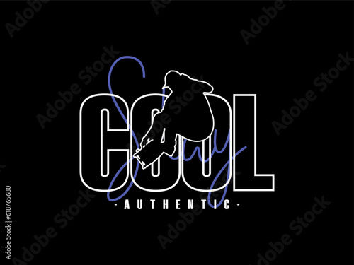 Streetwear clothing Stay Cool Skate typography vector template graphic tees ready for print
