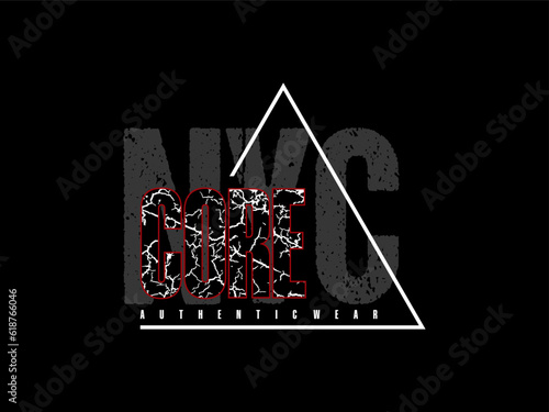 Streetwear clothing NYC typography vector template graphic tees ready for print