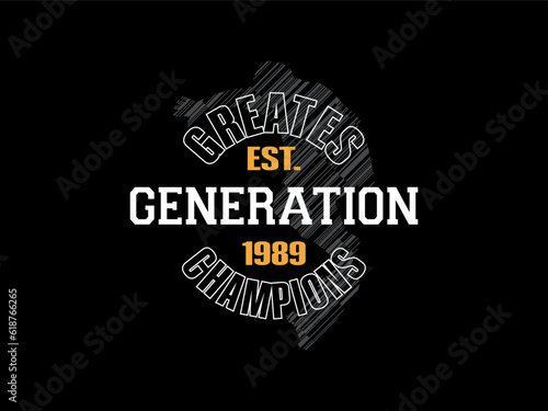 Streetwear clothing Generation typography vector template graphic tees ready for print
