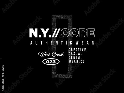 Streetwear clothing new york typography vector template graphic tees ready for print