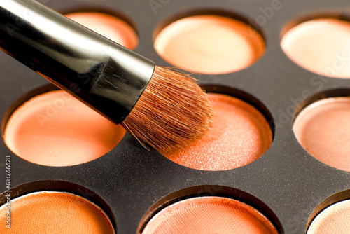 Tablou canvas Brush for makeup close up