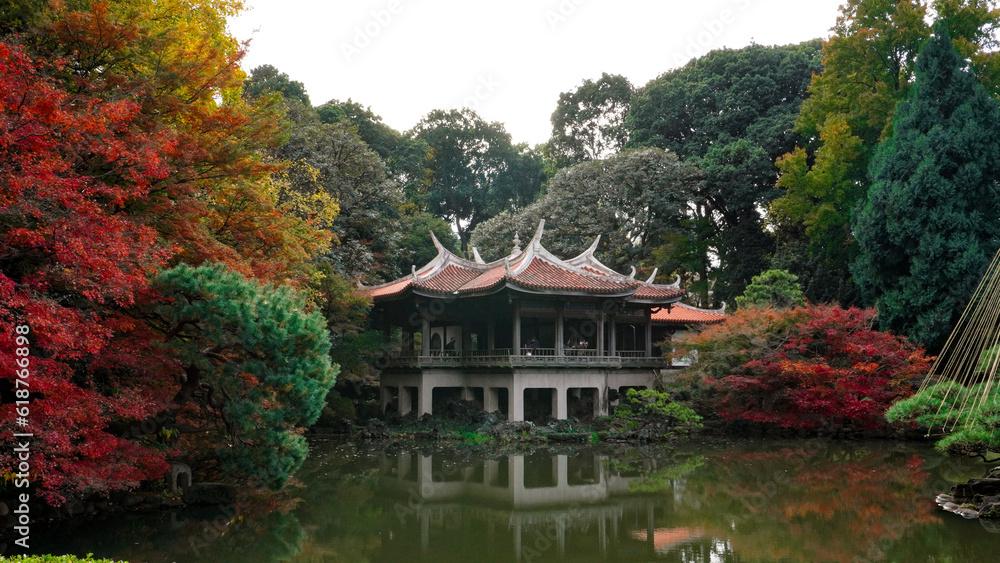 Peaceful lake at Japan