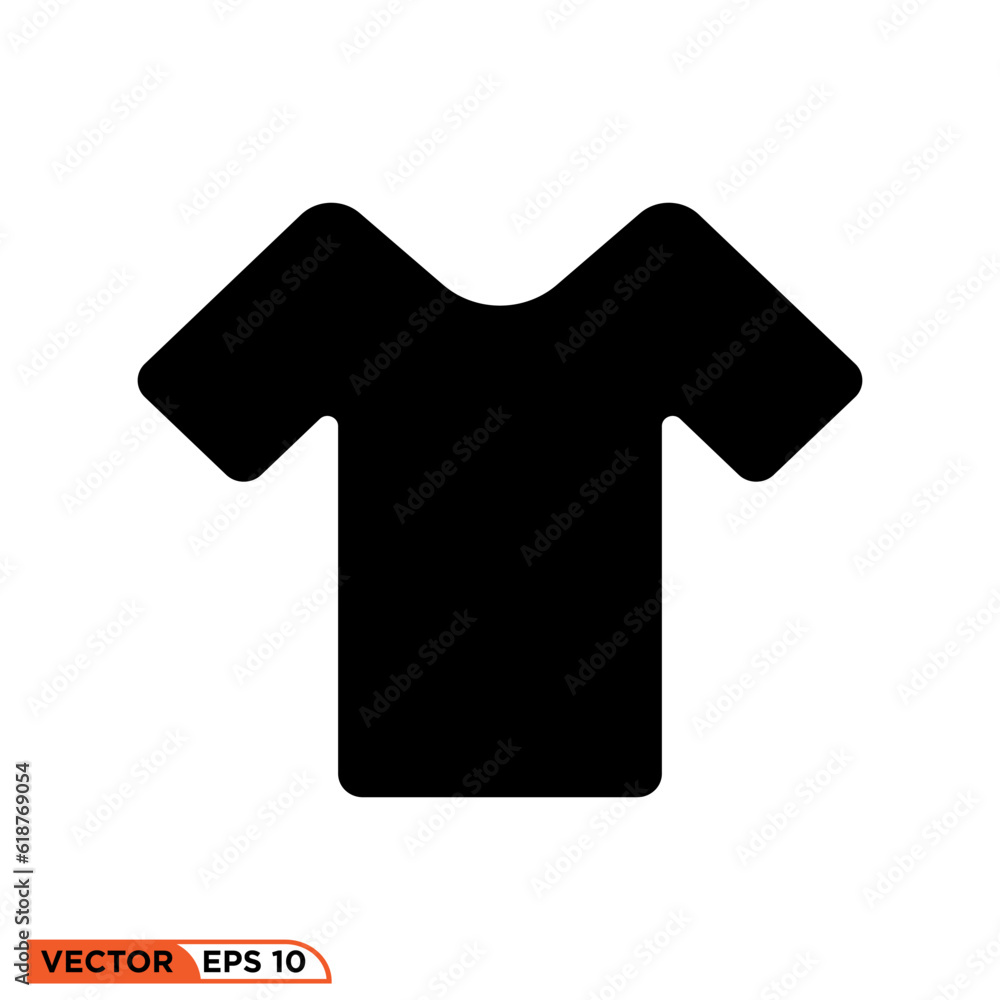 Icon vector graphic of shirt, solid style Icon vector graphic of shirt, solid style