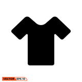 Icon vector graphic of shirt, solid style