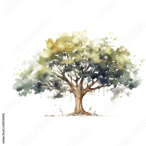 natural tree on a white background