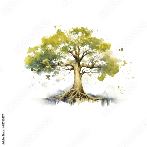 natural tree on a white background