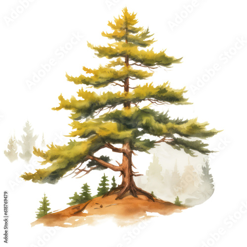 natural tree on a white background