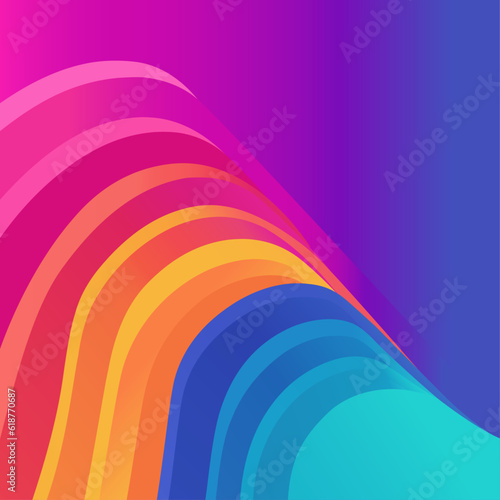 Modern rainbow illustration in vector