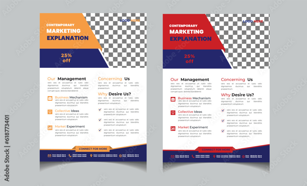 A4 modern business flyer design template, modern template with color,perfect for creative professional business	
