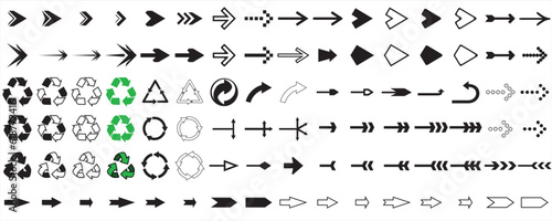 Vector design of arrows pointing in different directions