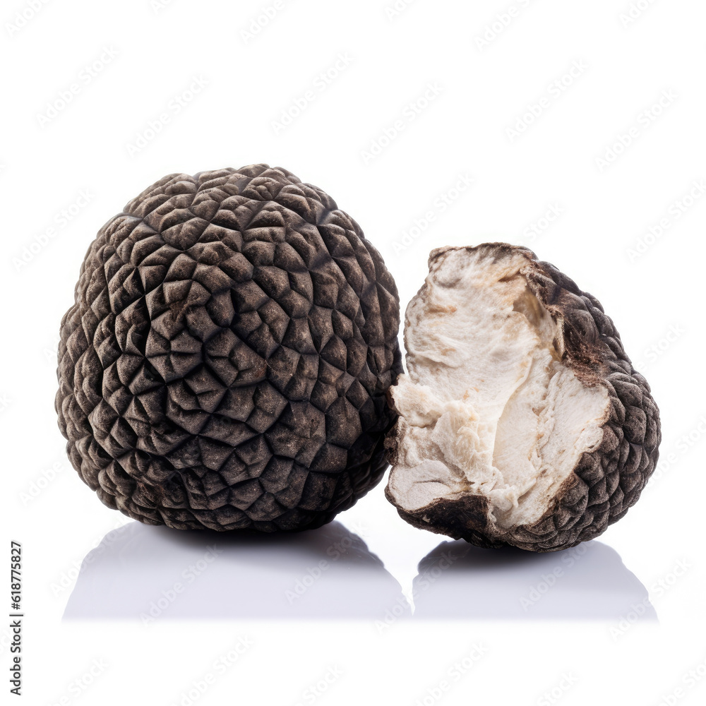 Obraz premium Edible Truffle on White Background