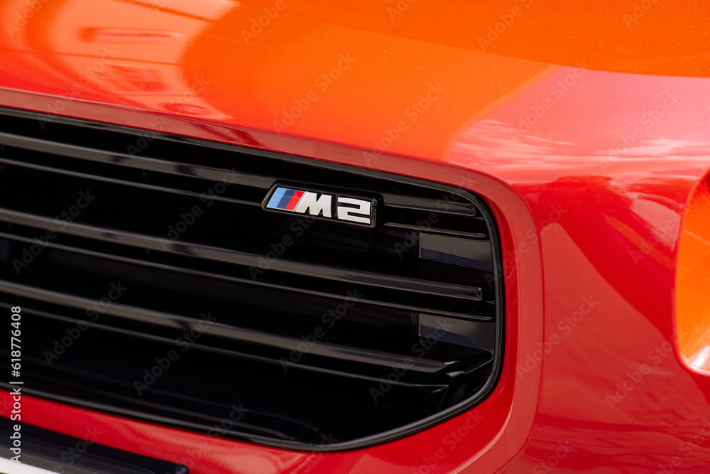 Bmw badge front radiator grill hi-res stock photography and images