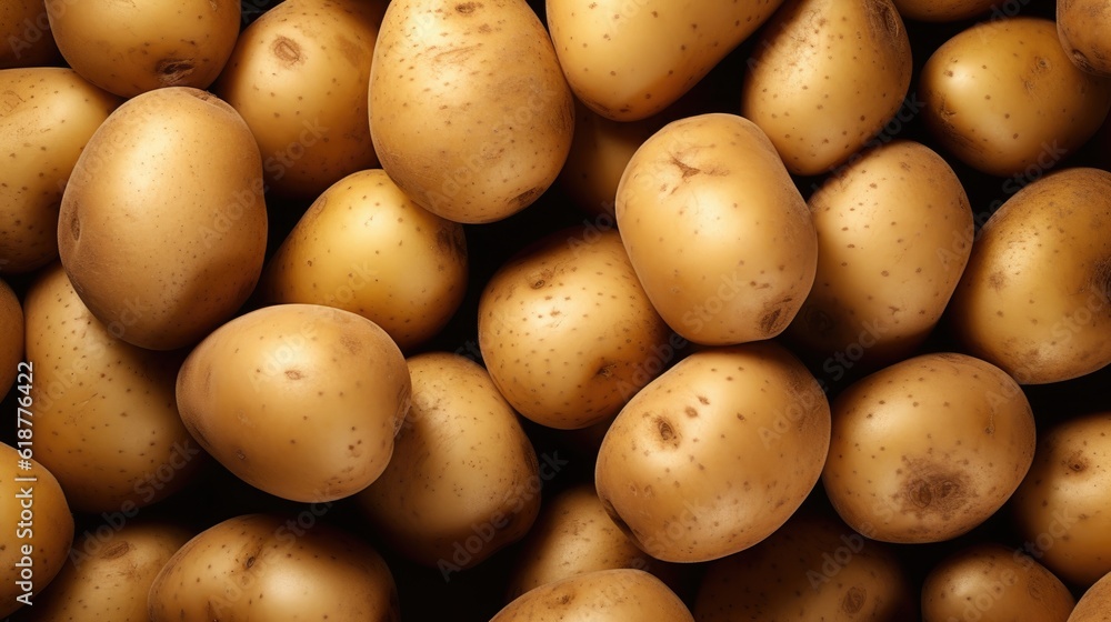 Pile of Unsorted Potatoes Backgroun Pile of Unsorted Potatoes Backgroun