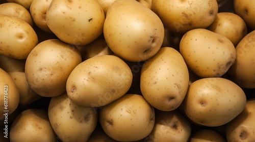Pile of Unsorted Potatoes Backgroun