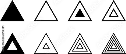 三角形のアイコンによるバリエーションセット