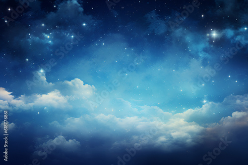 Summer starry sky background AI