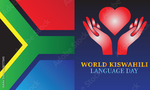 World Kiswahili Language Day Vector Logo, and Background Creative Design